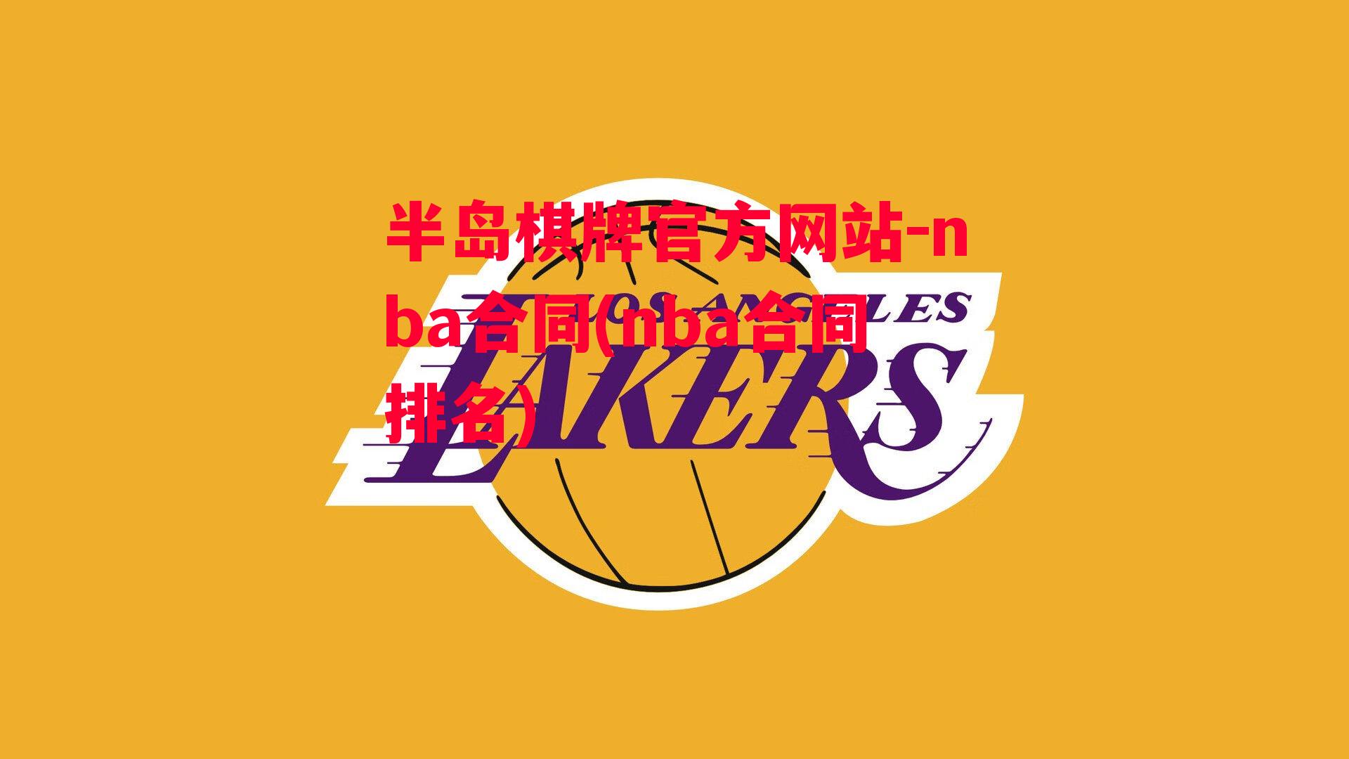 nba合同(nba合同排名)